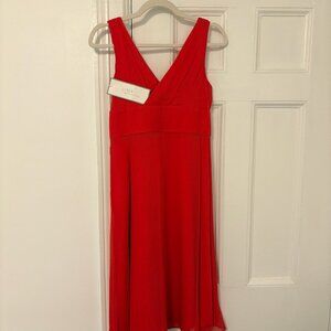 J.Crew NWT Red Chiffon V-Neck Bridesmaid Prom Wedding Dress